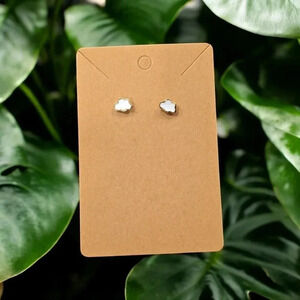 Gold Plated Acrylic Cloud Stud Earrings